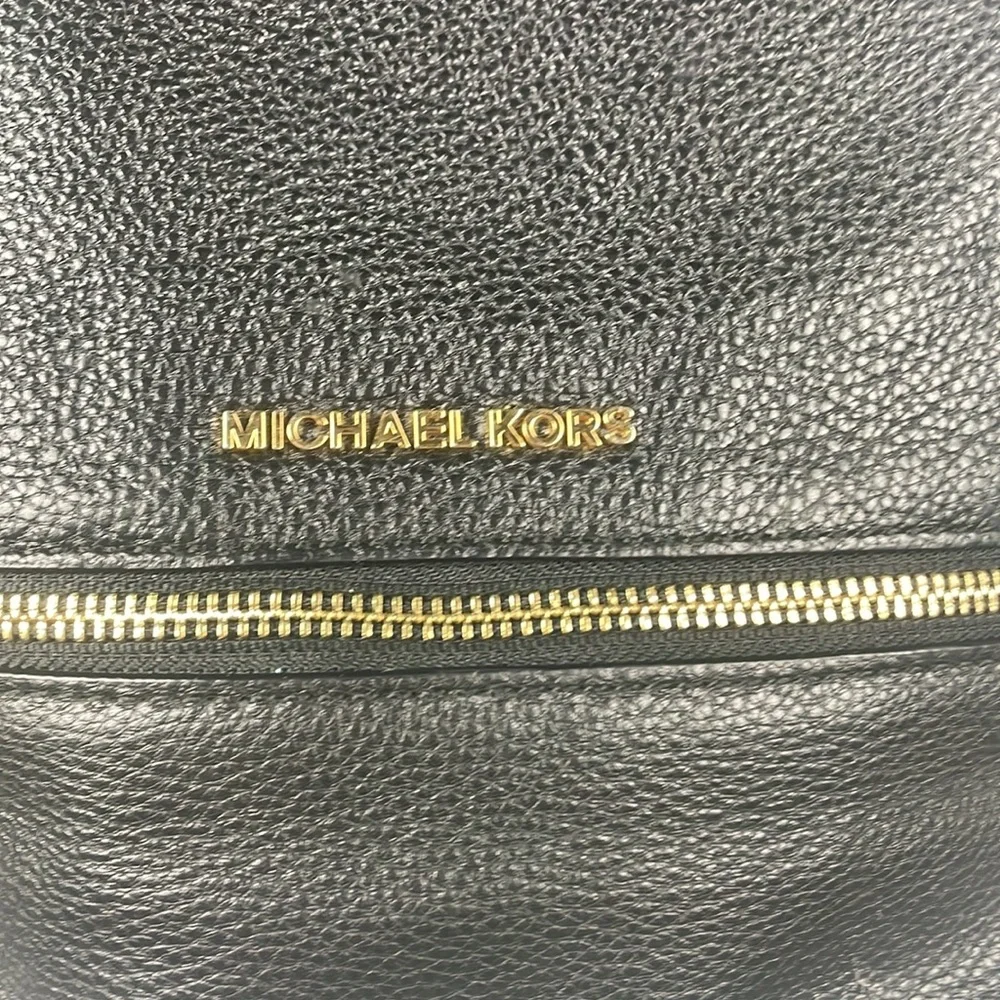 MICHAEL KORS Black Pebbled Leather Small Rhea Backpack - Picture 5 of 11